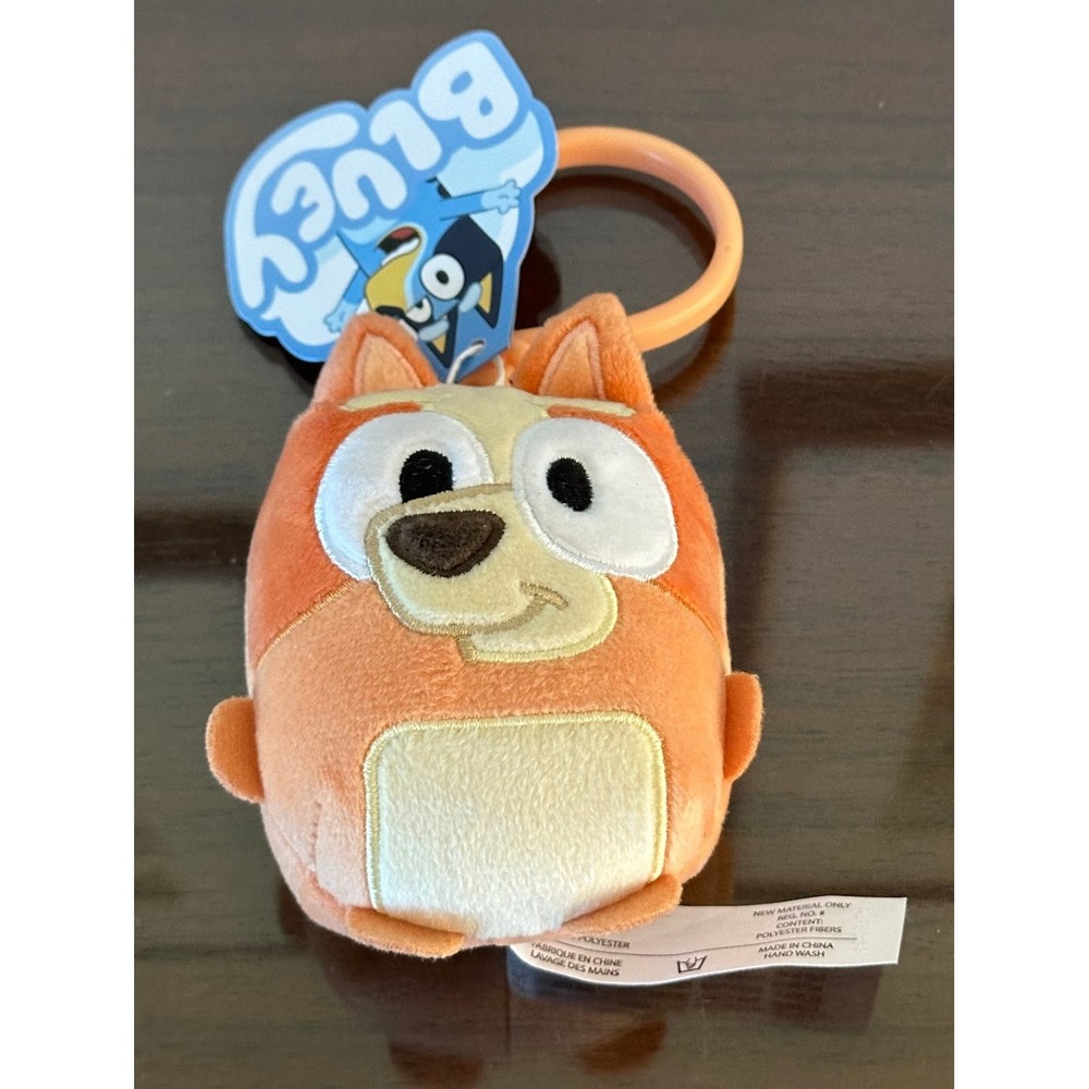 Bluey Bingo Mini Plush Keychain Clip Moose Toys Orange Heeler Stuffed Animal NWT